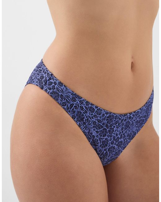 Accessorize Blue Floral Bikini Bottoms