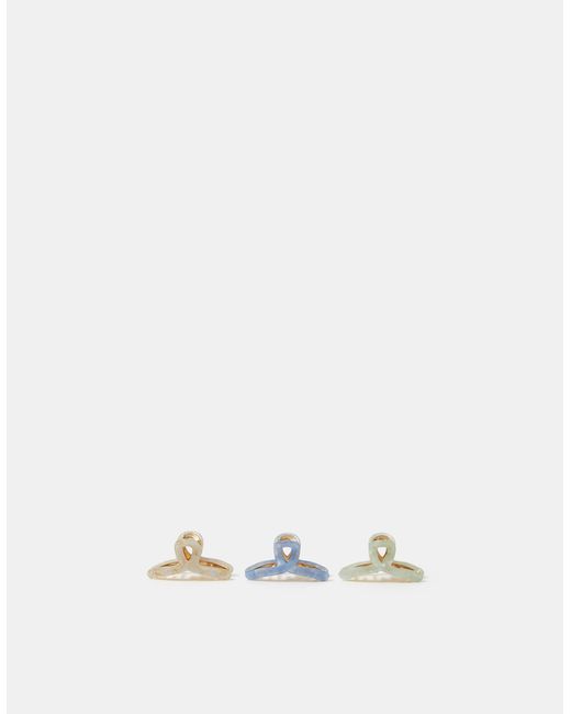 Accessorize Natural 3-Pack Mini Twist Claw Clips