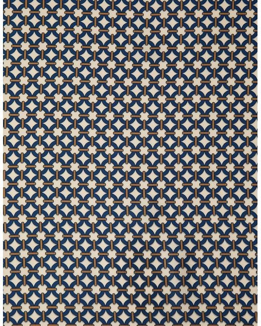 Accessorize White Reversible Tile Print Square Satin Scarf