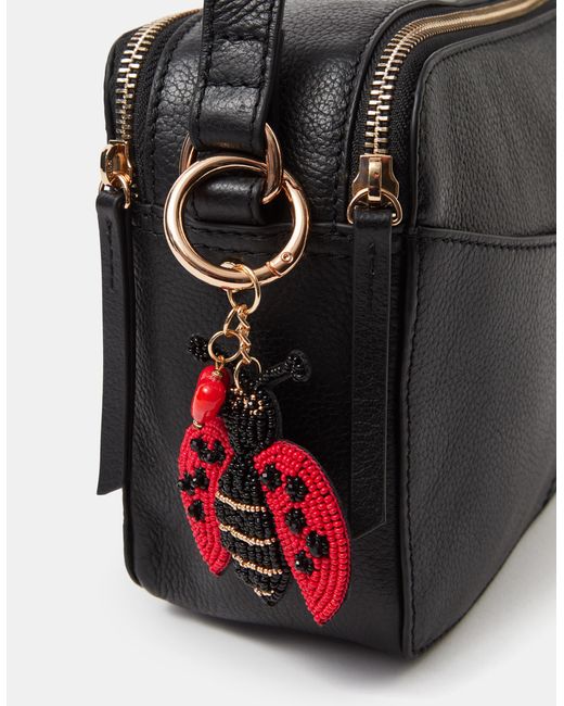 Accessorize White Beaded Love Bug Bag Charm