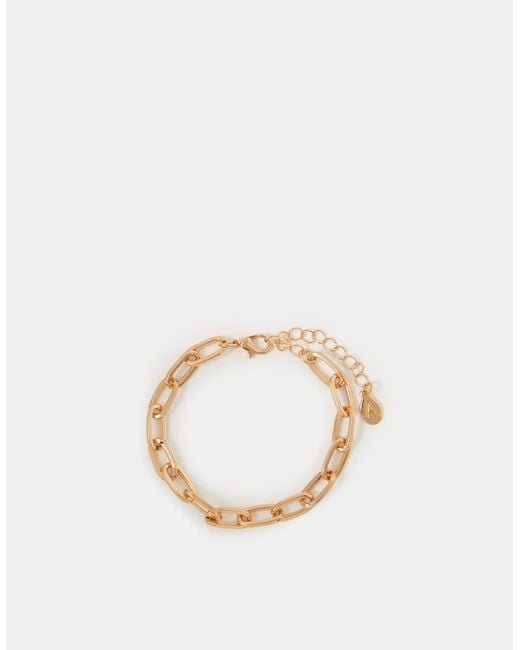 Accessorize Metallic Link Chain Bracelet