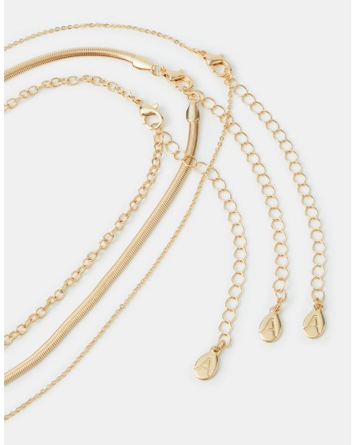 Accessorize Natural 3-Pack Heart Pendant Chain Necklaces