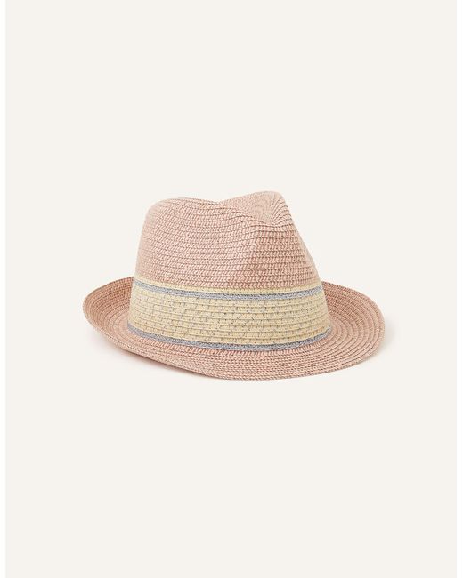 Accessorize Natural Women's Pink Sarah Sparkle Trilby Hat
