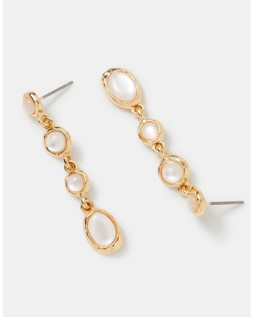 Accessorize White Mini Stone Drop Earrings