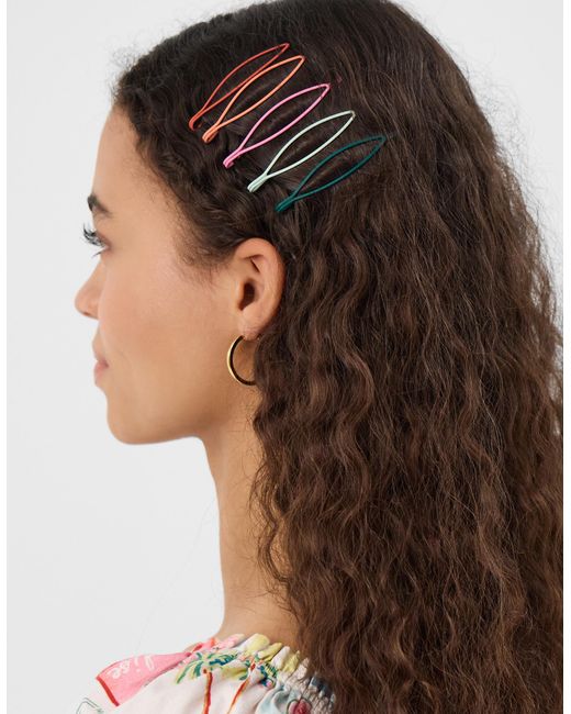 Accessorize White 5-Pack Oval Slide Hair Clips