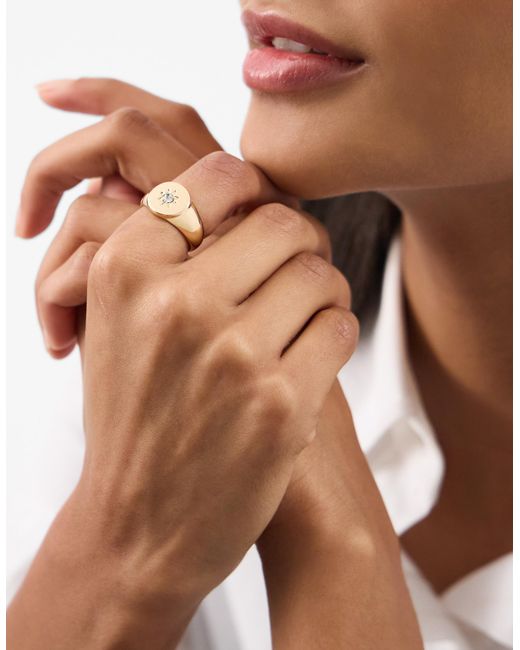 Accessorize Natural Celestial Signet Ring