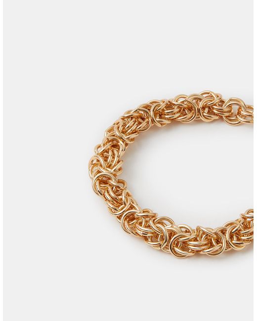 Accessorize Metallic Cluster Link Chain Bracelet