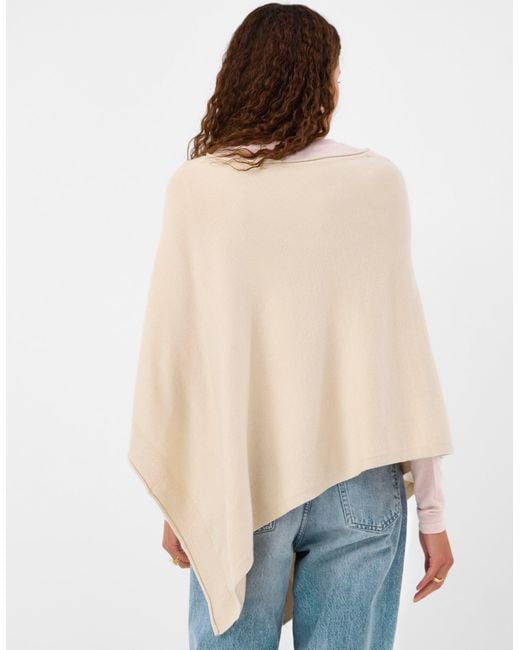 Accessorize White Knit Poncho