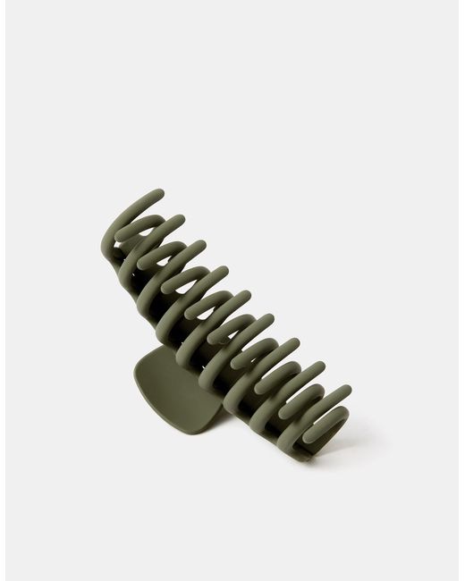 Accessorize Green Large Matte Claw Clip