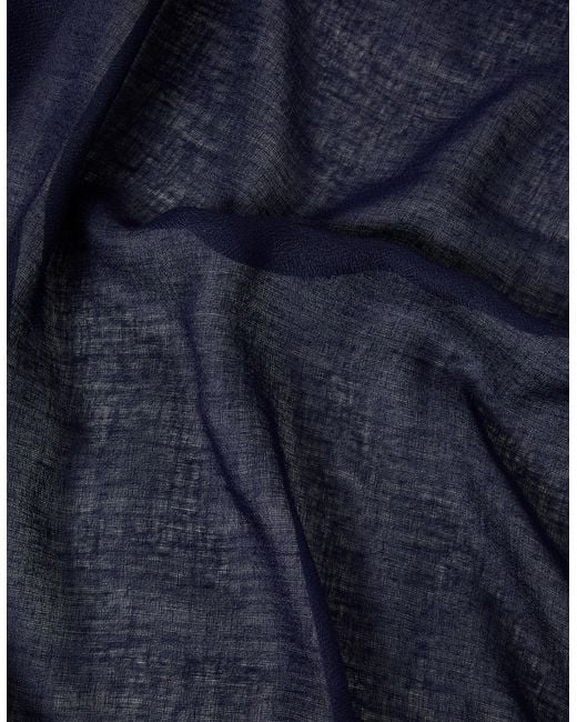 Accessorize Blue Lightweight Plain Woven Scarf