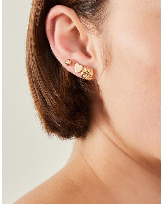 Accessorize Metallic 5-Pack Knot Stud Earrings