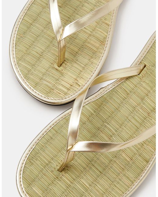 Accessorize Natural Plain Seagrass Flip Flops