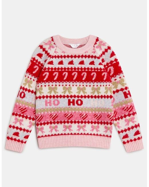 Accessorize Red Fair Isle Christmas Jumper