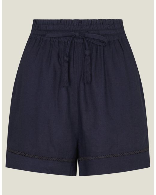 Accessorize Blue High Waist Beach Shorts