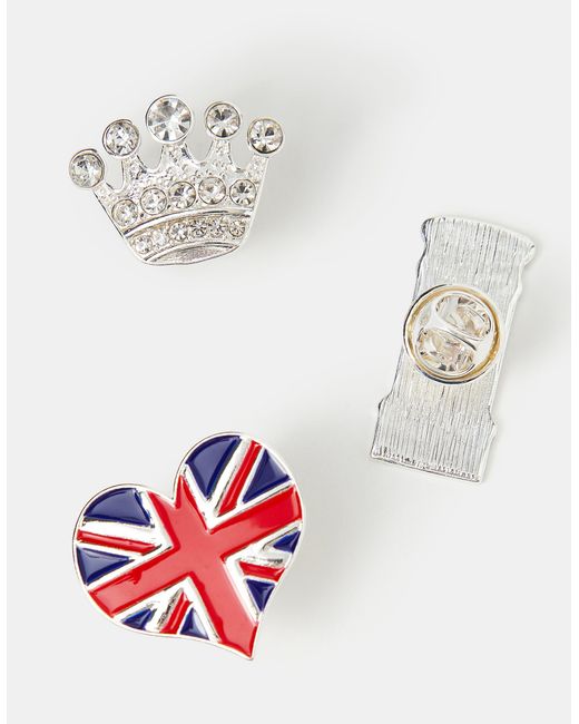 Accessorize White 3-Pack London Brooch Pins