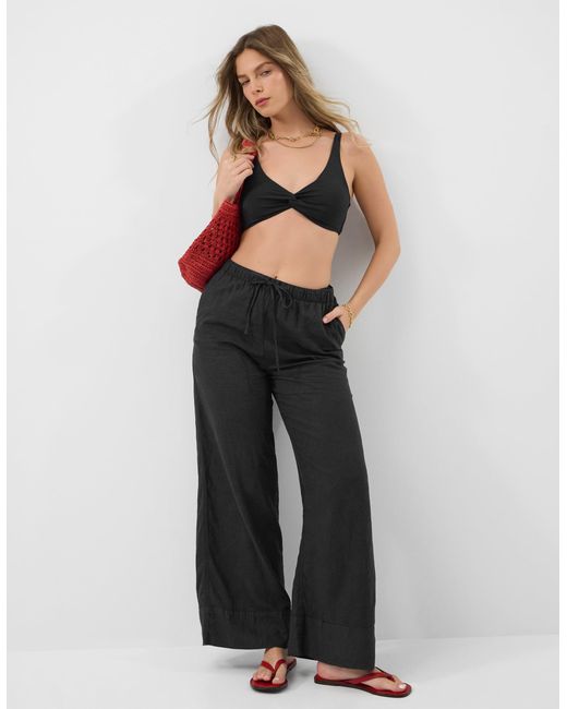 Accessorize Black Knot Front Bikini Top
