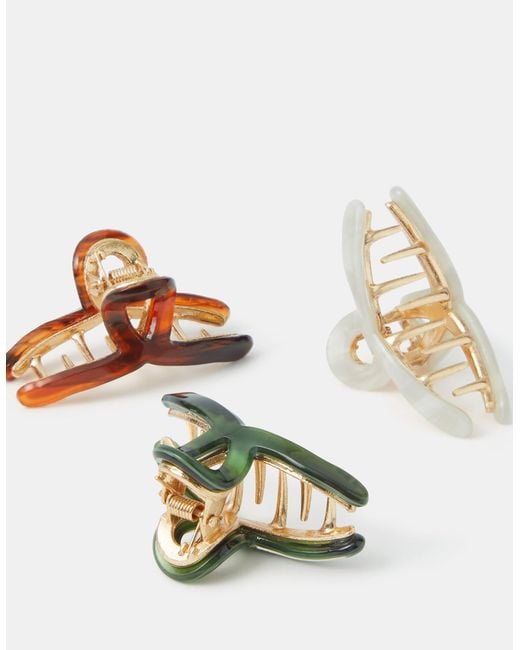 Accessorize Green 3-Pack Mini Twist Claw Clips
