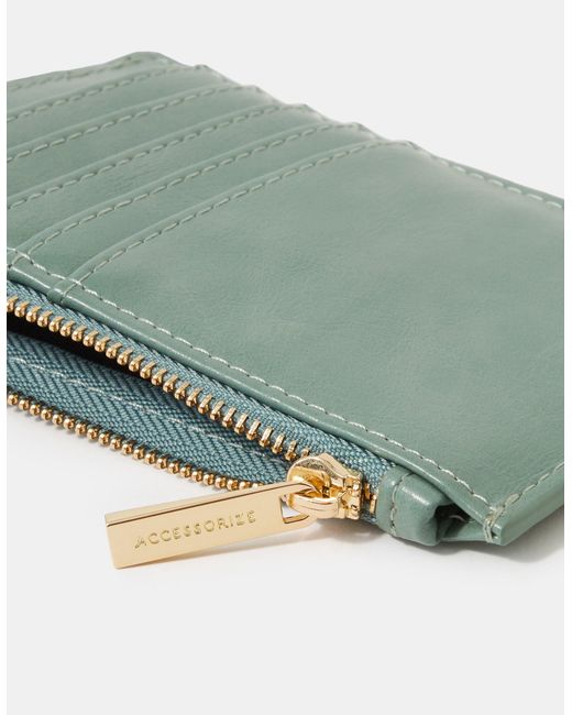Accessorize Green Plain Card Holder