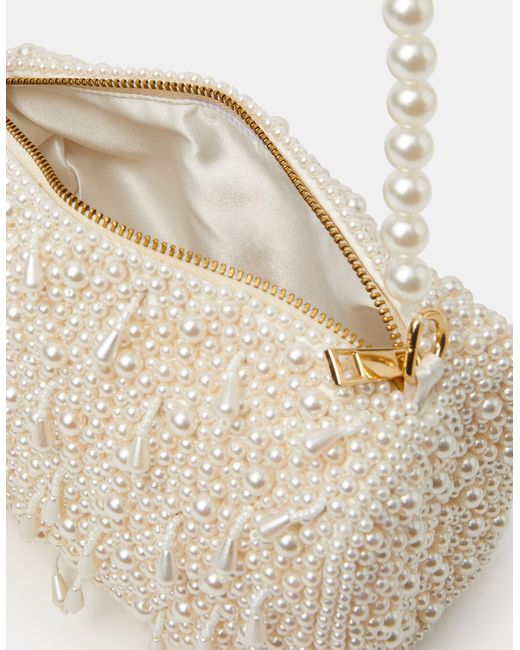 Accessorize Natural Drop Bead Shoulder Bag