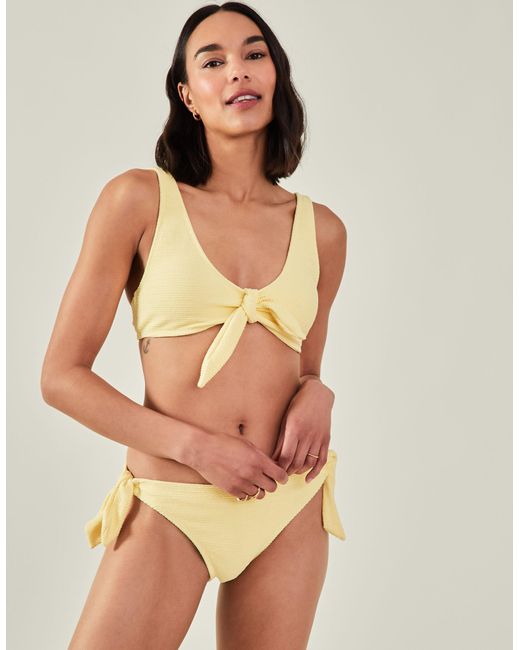 Accessorize Bunny Tie Bikini Briefs Yellow