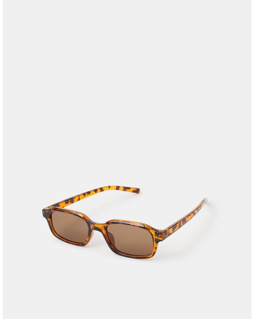 Accessorize Natural Mini Crystal Tortoiseshell Square Sunglasses