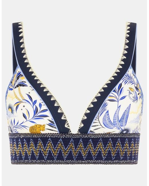 Accessorize Brown Top Regular Celestial Print Band Bikini Multi