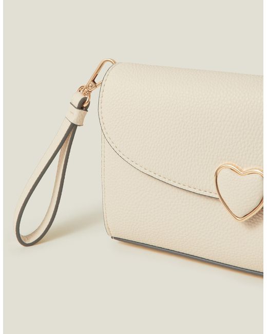 Accessorize Natural Heart Clutch Bag