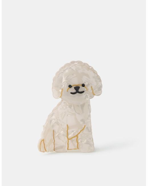 Accessorize White Bichon Frise Dog Claw Clip