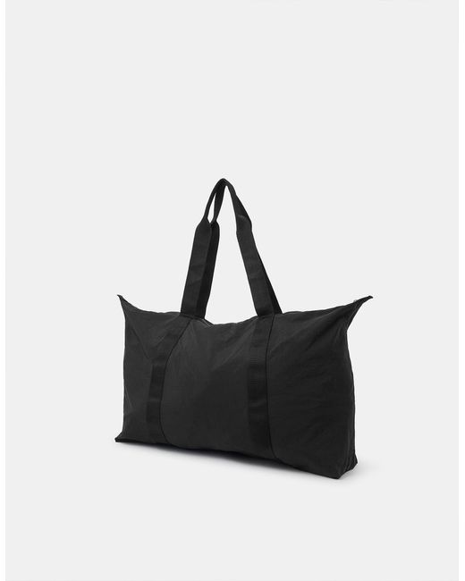 Accessorize Black Nylon Packable Travel Weekender Bag