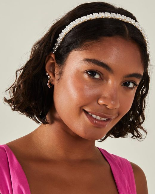 Accessorize Natural Slim Pearl Headband