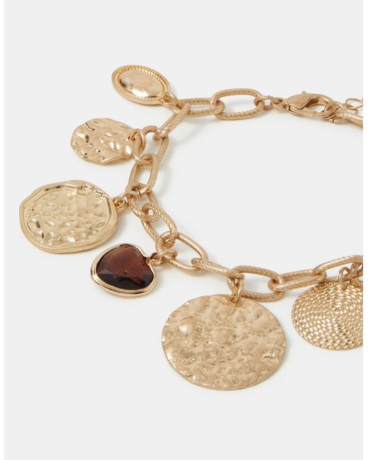 Accessorize Natural Coin Charm Bracelet