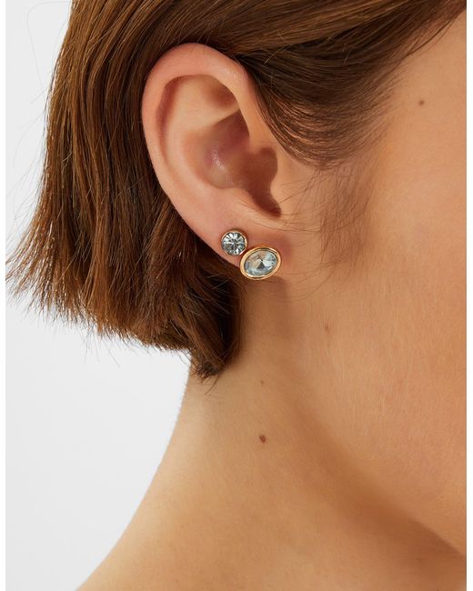 Accessorize White 5-Pack Gem Stud Earrings