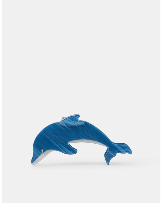 Accessorize Blue Dolphin Claw Clip
