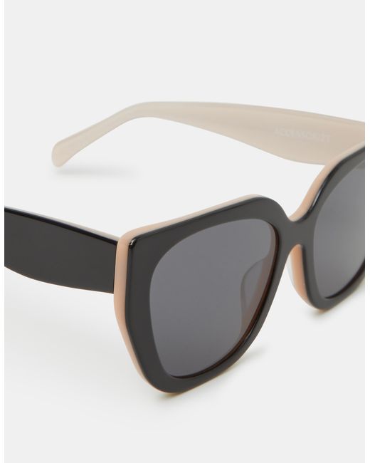 Accessorize Multicolor Acetate Oversized Mono Square Sunglasses