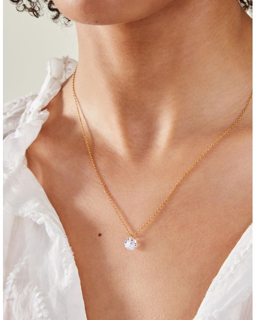 Accessorize Metallic Women's 14ct Gold-plated Sparkle Pendant Necklace