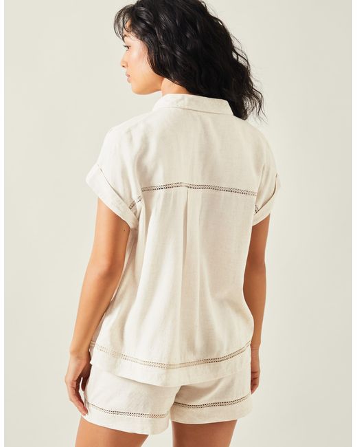 Accessorize Natural Cap Sleeve Boxy Shirt