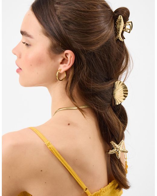 Accessorize Metallic 3-Pack Ocean Metal Claw Clips