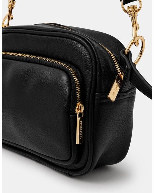 Accessorize Black Boxy Crossbody Bag