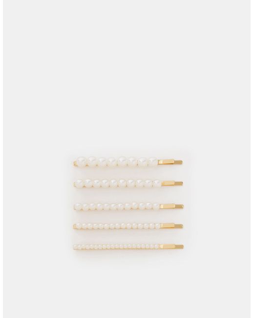 Accessorize Natural 5-Pack Pearl Hair Slides
