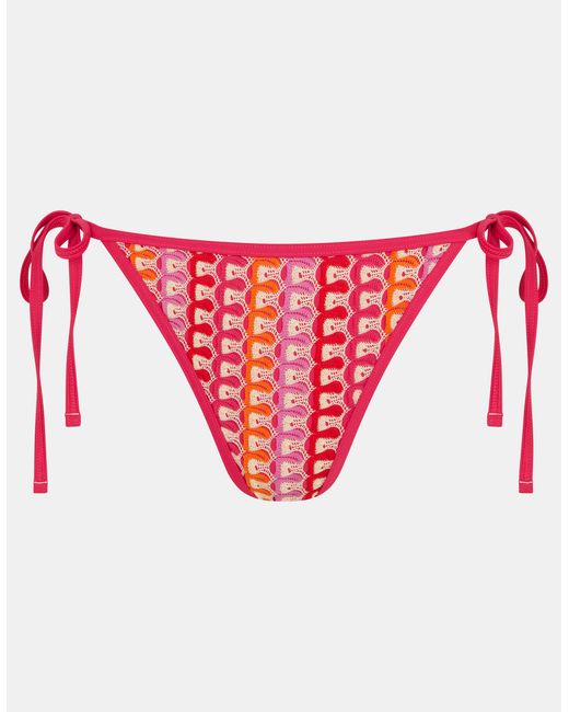 Accessorize Orange Crochet Tie Side Bikini Bottoms