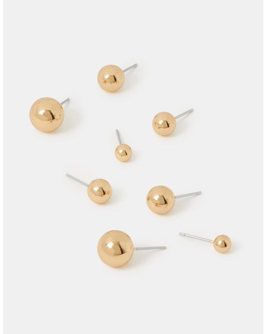 Accessorize White 8-Pack Ball Stud Earrings