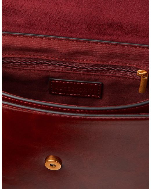 Accessorize Red Patent Crossbody Bag