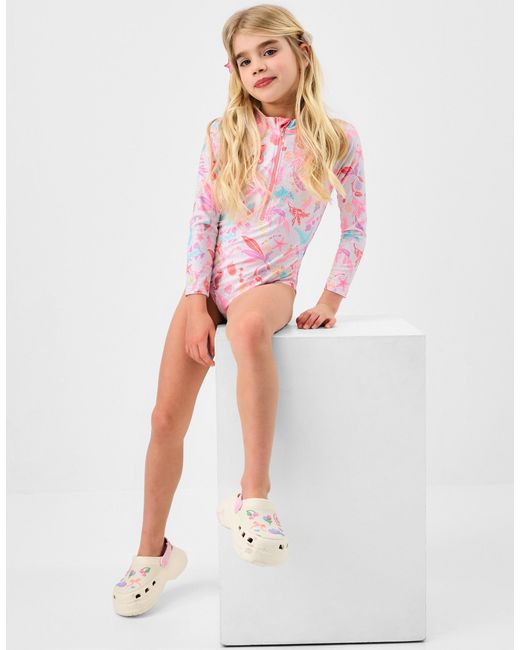 Accessorize Pink Sealife Long Sleeve Swimsuit