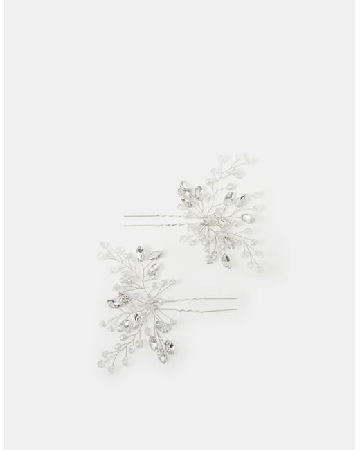 Accessorize White 2-Pack Pearl Hair Pins