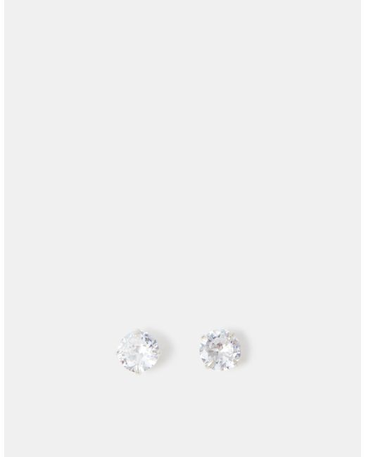 Accessorize Natural Sterling Blind Stud Earrings