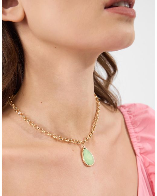 Accessorize White Gemstone Pendant Necklace