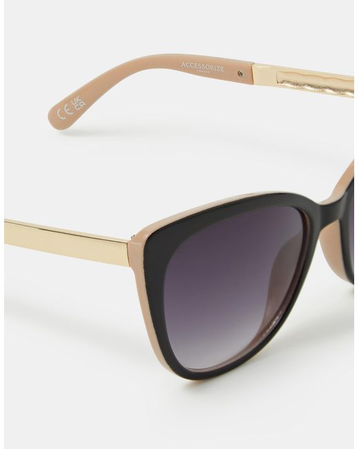 Accessorize Natural Classic Cateye Sunglasses