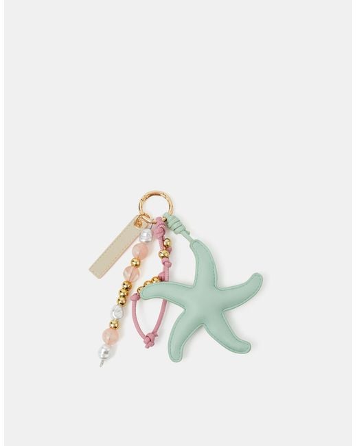 Accessorize White Starfish Bead Bag Charm