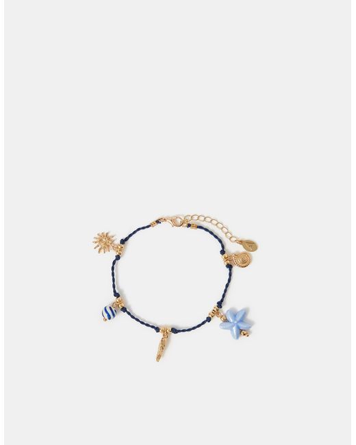Accessorize Pink Charm Twisted Thread Anklet