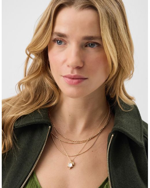 Accessorize Metallic Star Pendant Layered Necklace